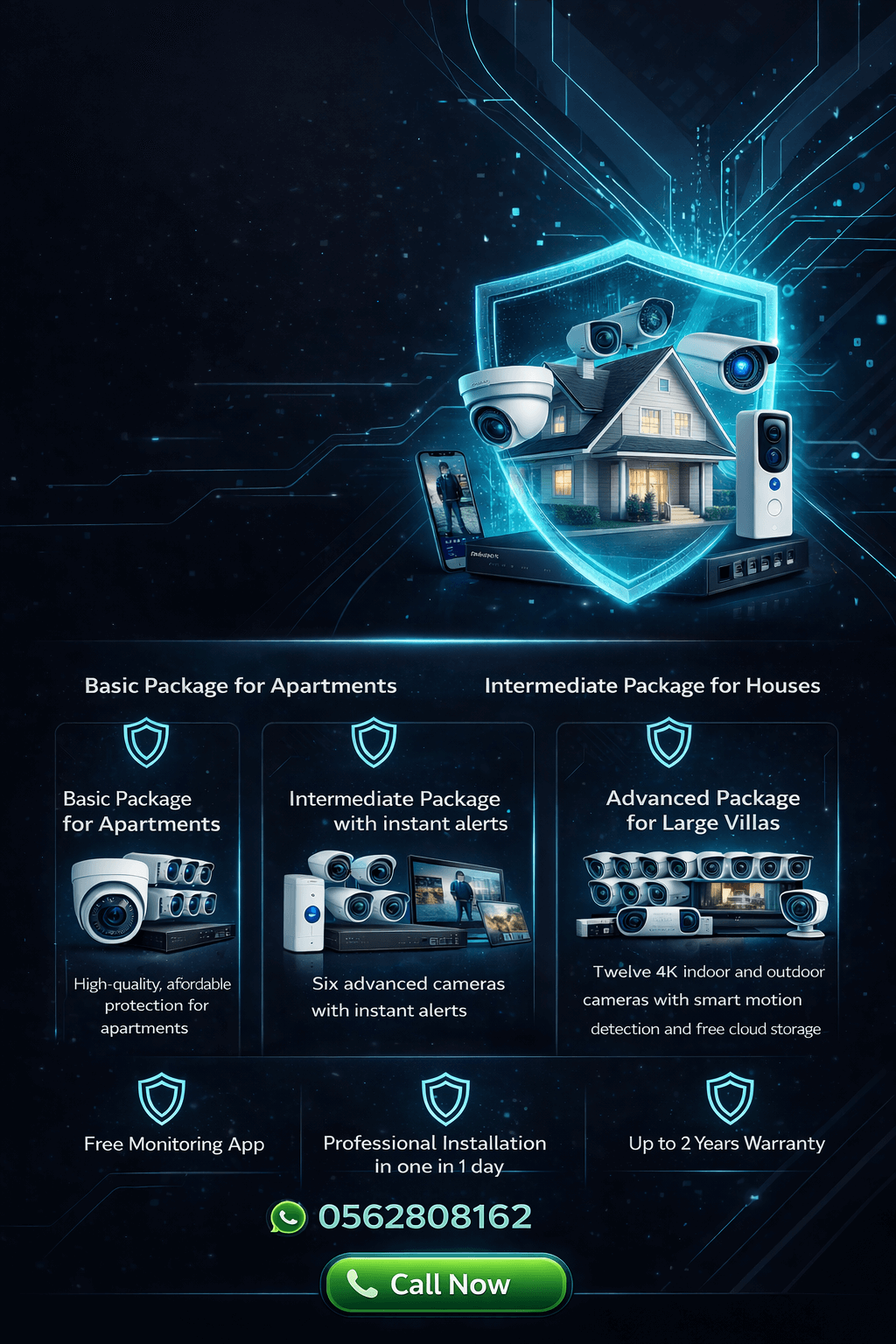 كاميرات مراقبة بالتقسيط المريح في الدمام والخبر والجبيل