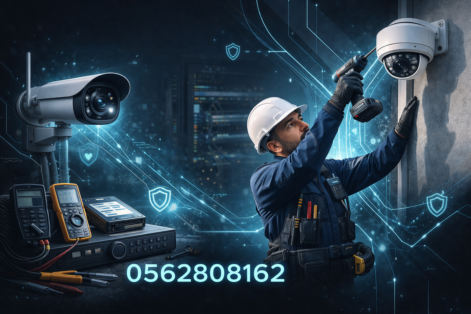 صيانة وبرمجة كاميرات المراقبة في المنطقة الشرقية بضمان سنتين