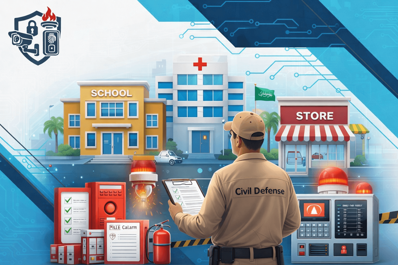 كيف تجتاز تفتيش الدفاع المدني؟ اشتراطات أنظمة الحريق