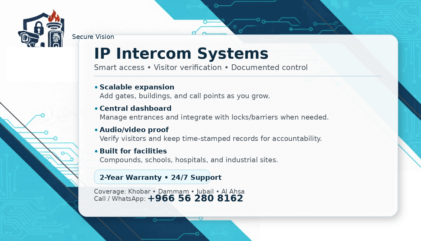 اكتشف أنظمة IP Intercom للمجمعات في المنطقة الشرقية