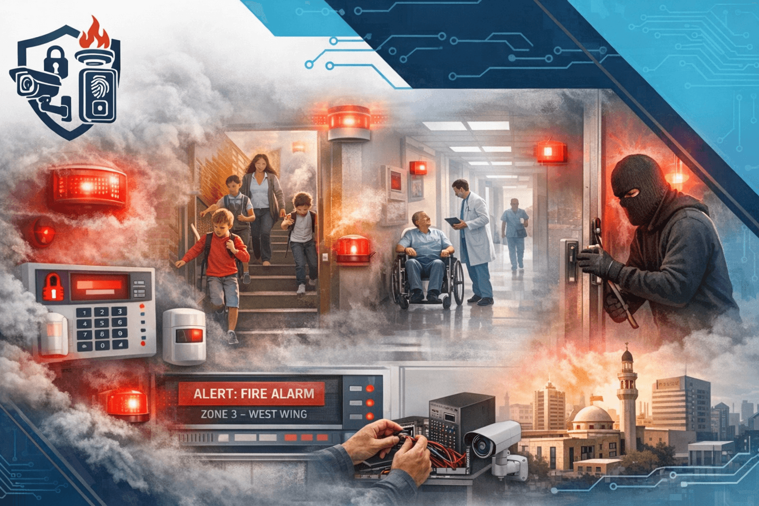 تركيب أنظمة الإنذار ضد الحريق في الأحساء المنطقة الشرقية